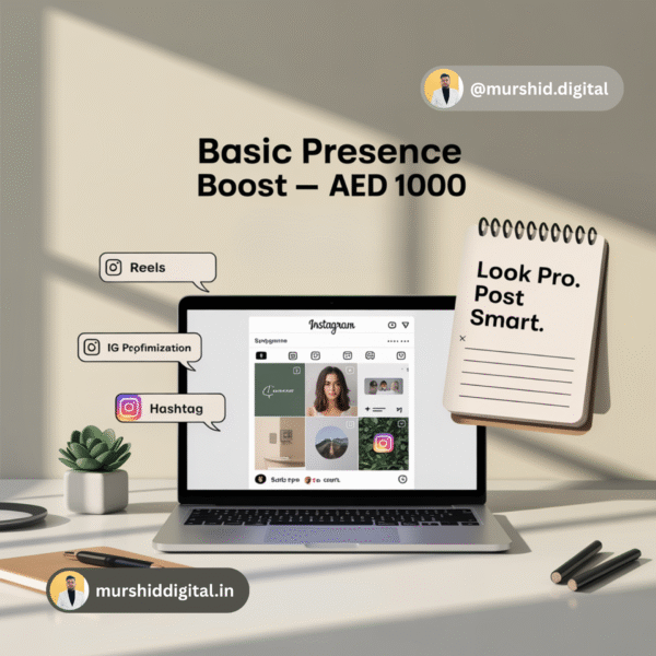 Branded content creation with reels, carousels, and post calendar – Social media package by Murshid Digital