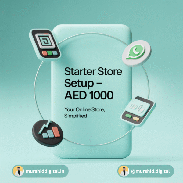 Starter e-commerce website design with secure checkout and product listing – Murshid Digital service