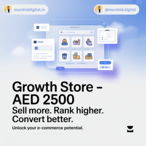 SEO-optimized e-commerce store with product pages, payment integration, and mobile-friendly design – Murshid Digital package