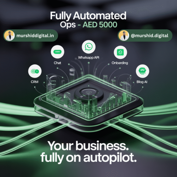Full AI-powered business automation for scaling marketing and operations – Murshid Digital package