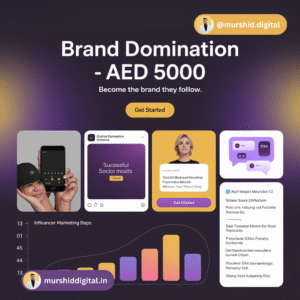 Build brand authority with 60+ content pieces, influencer strategy, and analytics – Murshid Digital