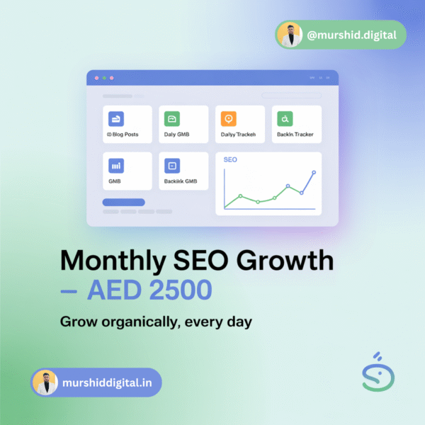 SEO growth plan with backlinks, blog strategy, and performance tracking – Murshid Digital services